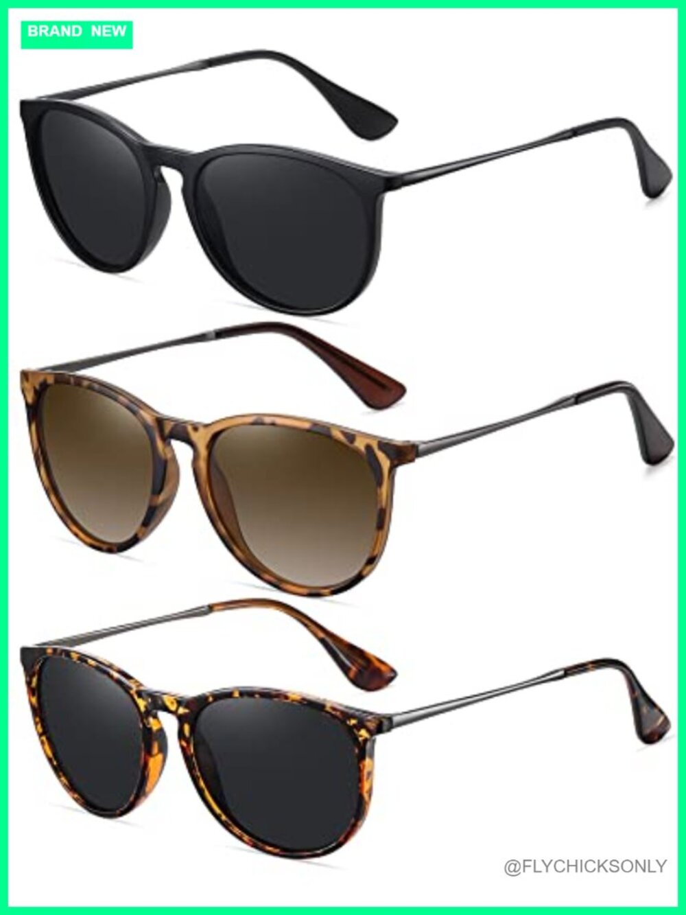 Retro Polarized Round Sunglasses UV Protection Lightweight